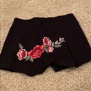 Blue blush embroidered skort